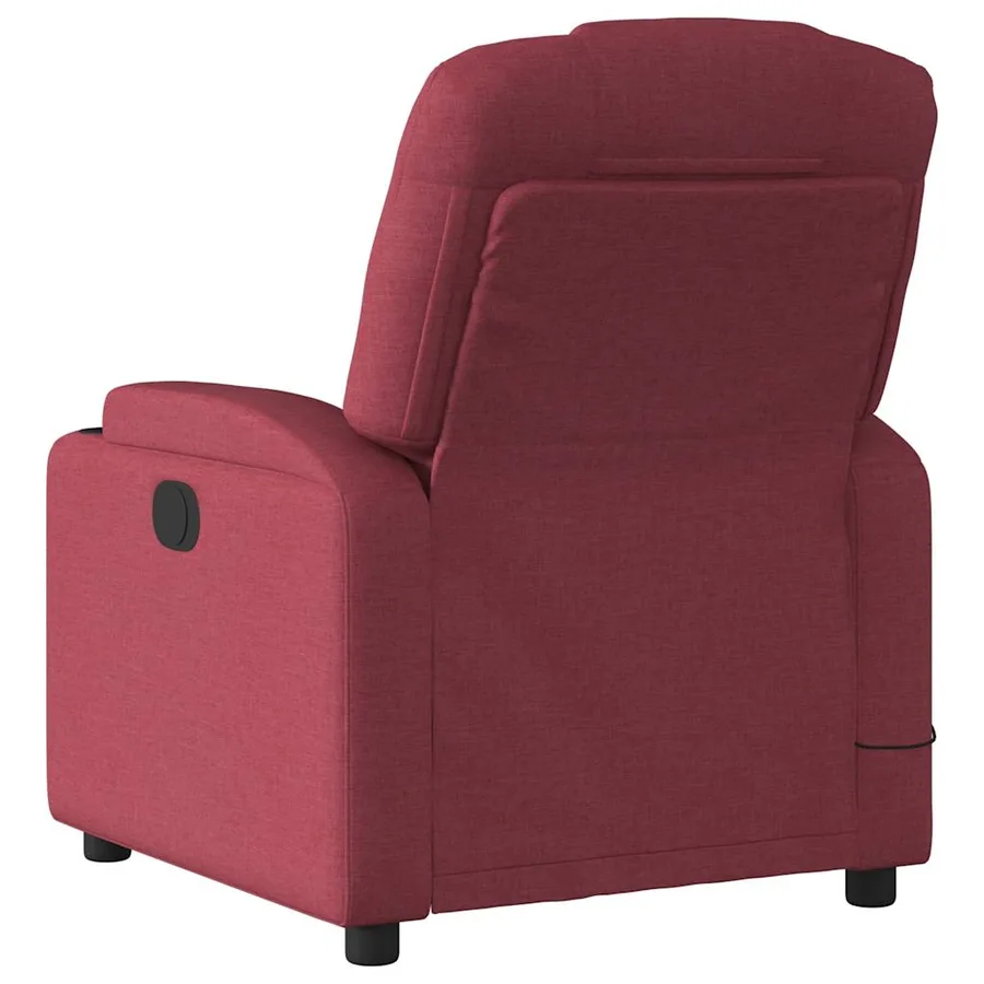Fauteuil de massage inclinable électrique Rouge bordeaux Tissu - 5