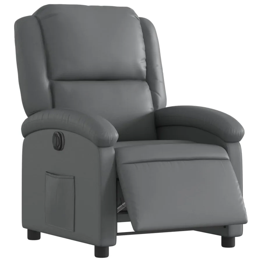Fauteuil inclinable électrique Gris Similicuir - 3