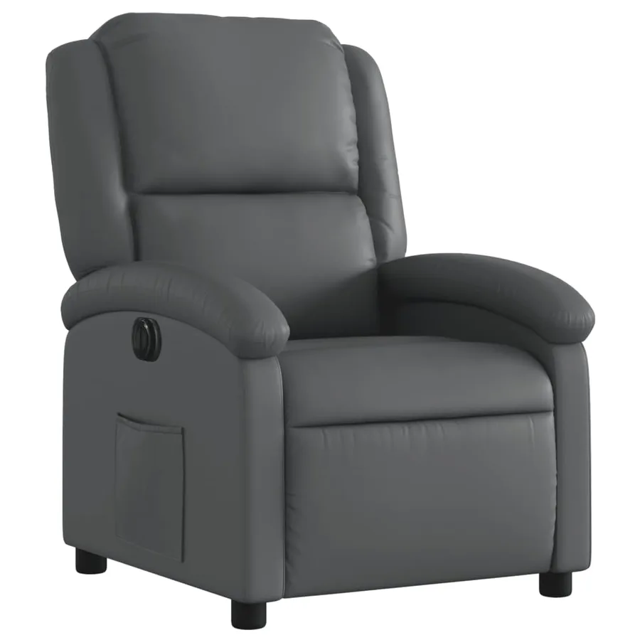 Fauteuil inclinable électrique Gris Similicuir - 4