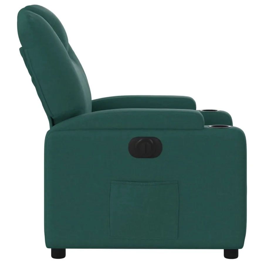 Fauteuil inclinable électrique Vert foncé Tissu - 10