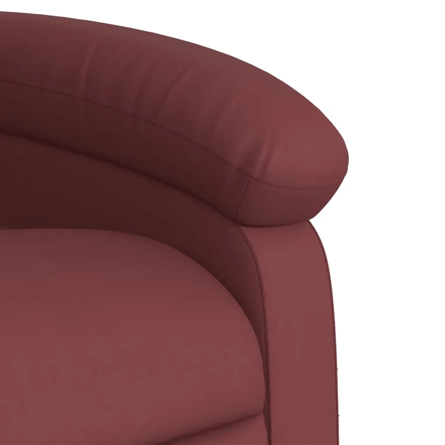 Fauteuil de massage inclinable électrique rouge bordeaux - 11