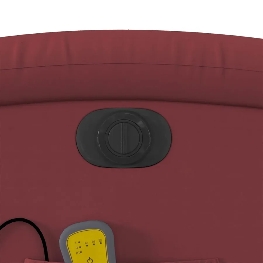 Fauteuil de massage inclinable électrique rouge bordeaux - 12