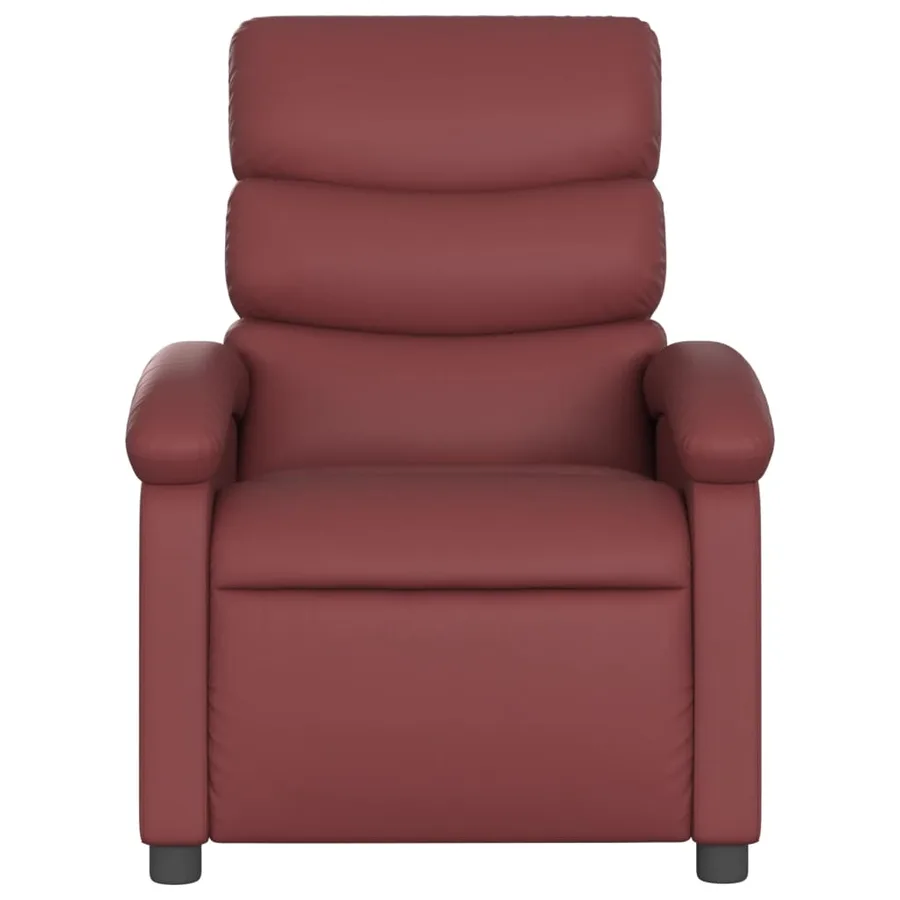 Fauteuil de massage inclinable électrique rouge bordeaux - 9