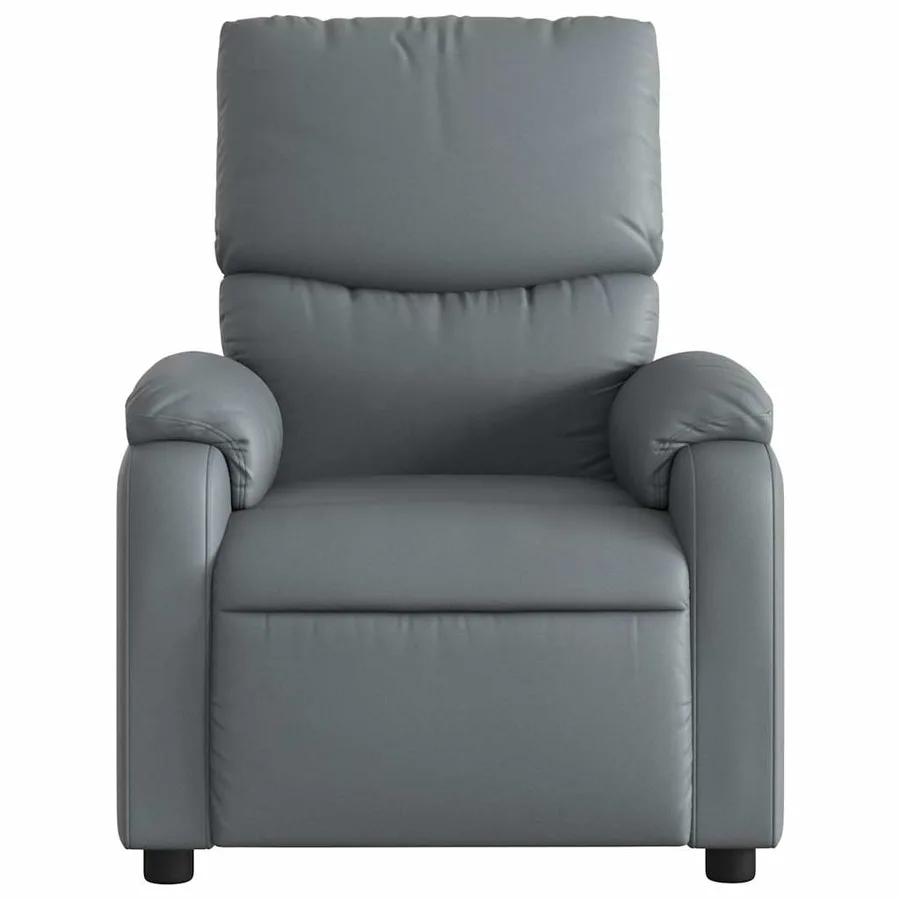 Fauteuil de massage inclinable électrique gris similicuir - 9