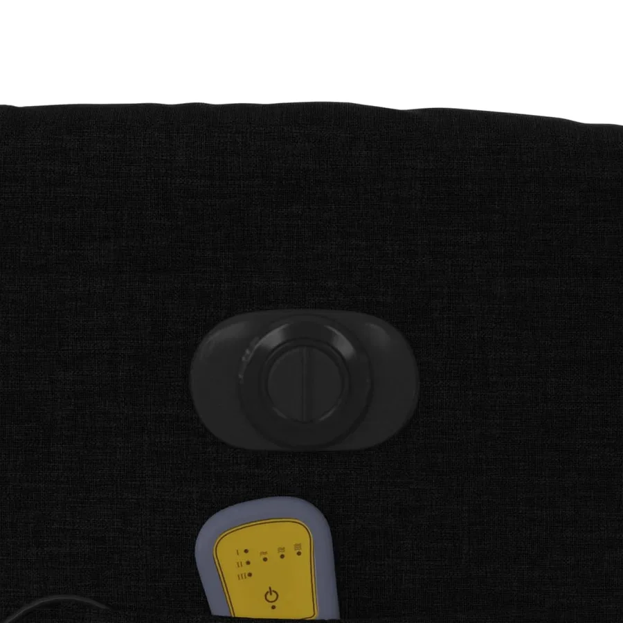 Fauteuil de massage inclinable électrique Noir Tissu - 12