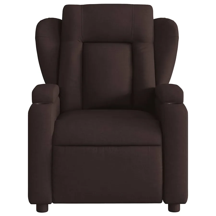 Fauteuil inclinable électrique Marron foncé Tissu - 9