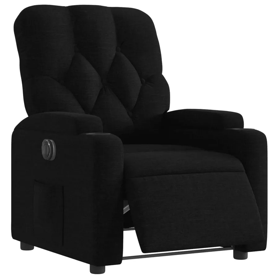 Fauteuil inclinable électrique Noir Tissu - 3