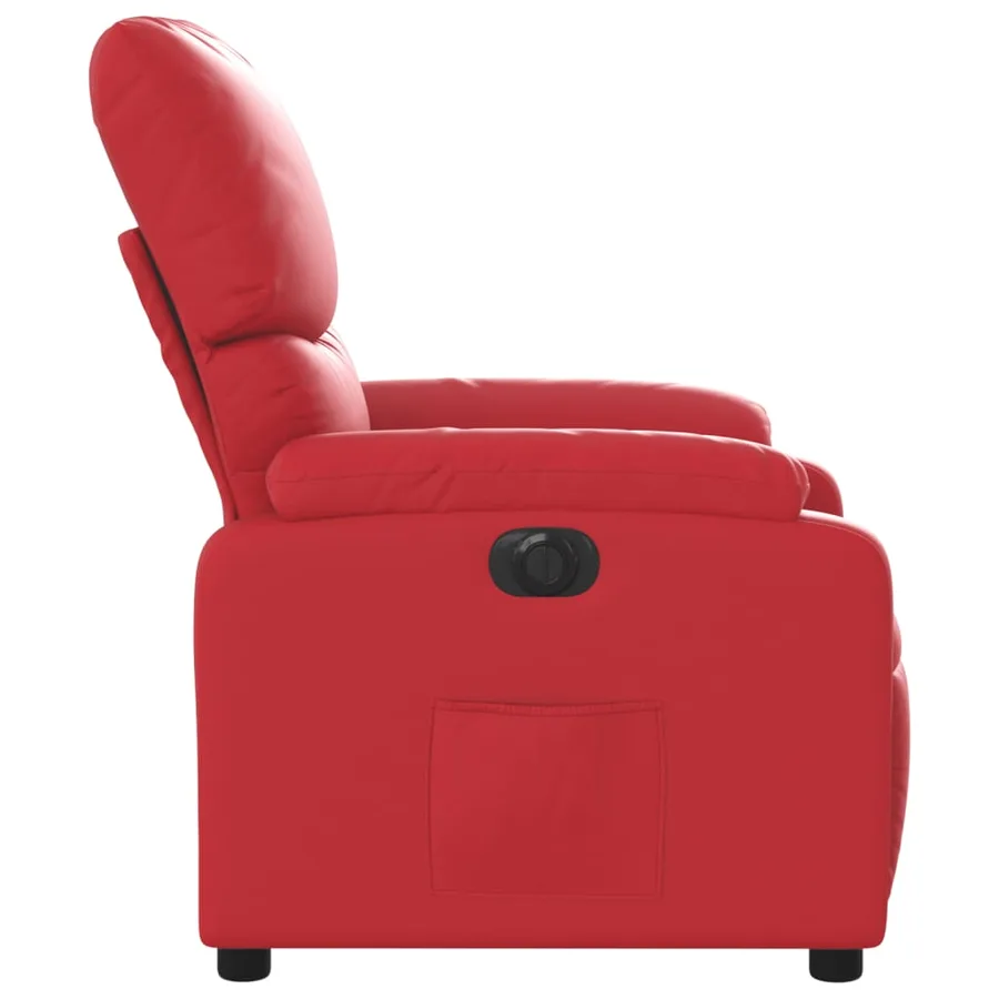 Fauteuil inclinable électrique Rouge Similicuir - 10