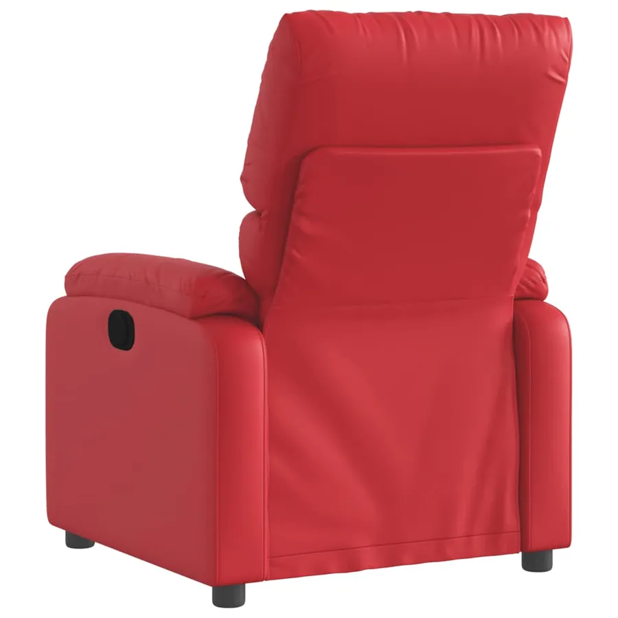 Fauteuil inclinable électrique Rouge Similicuir - 5
