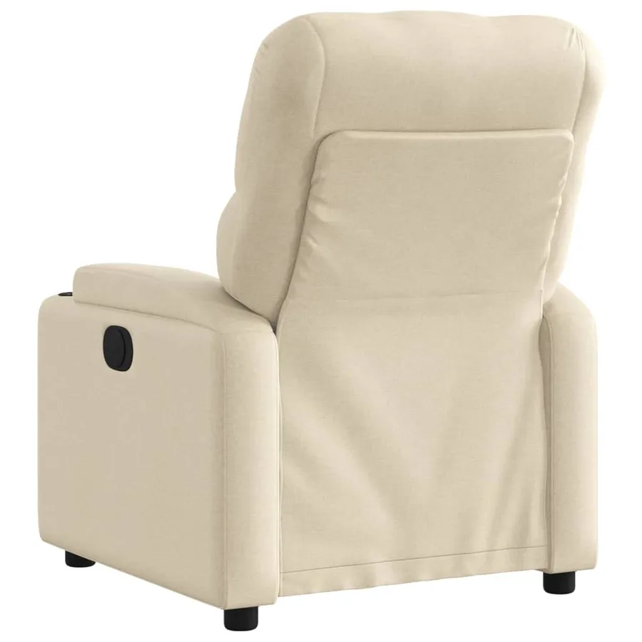 Fauteuil inclinable électrique Crème Tissu - 5