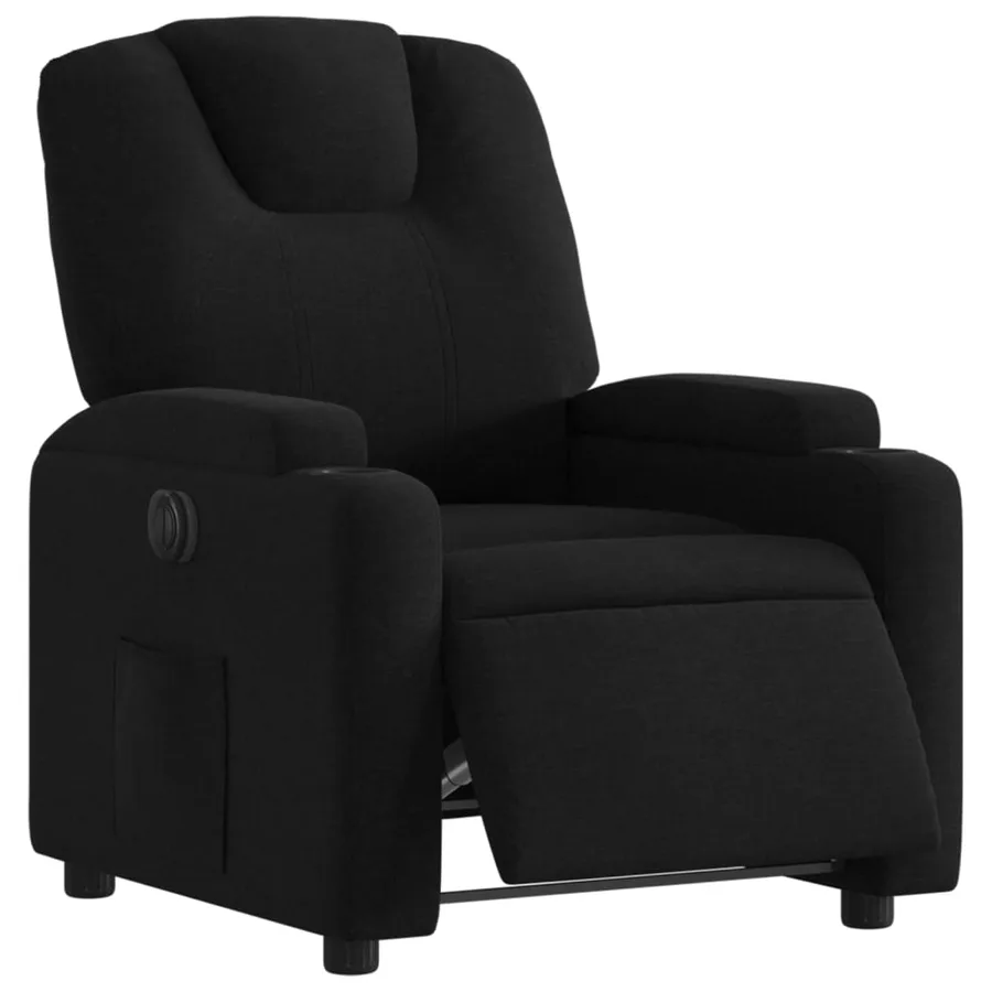 Fauteuil inclinable électrique Noir Tissu - 3