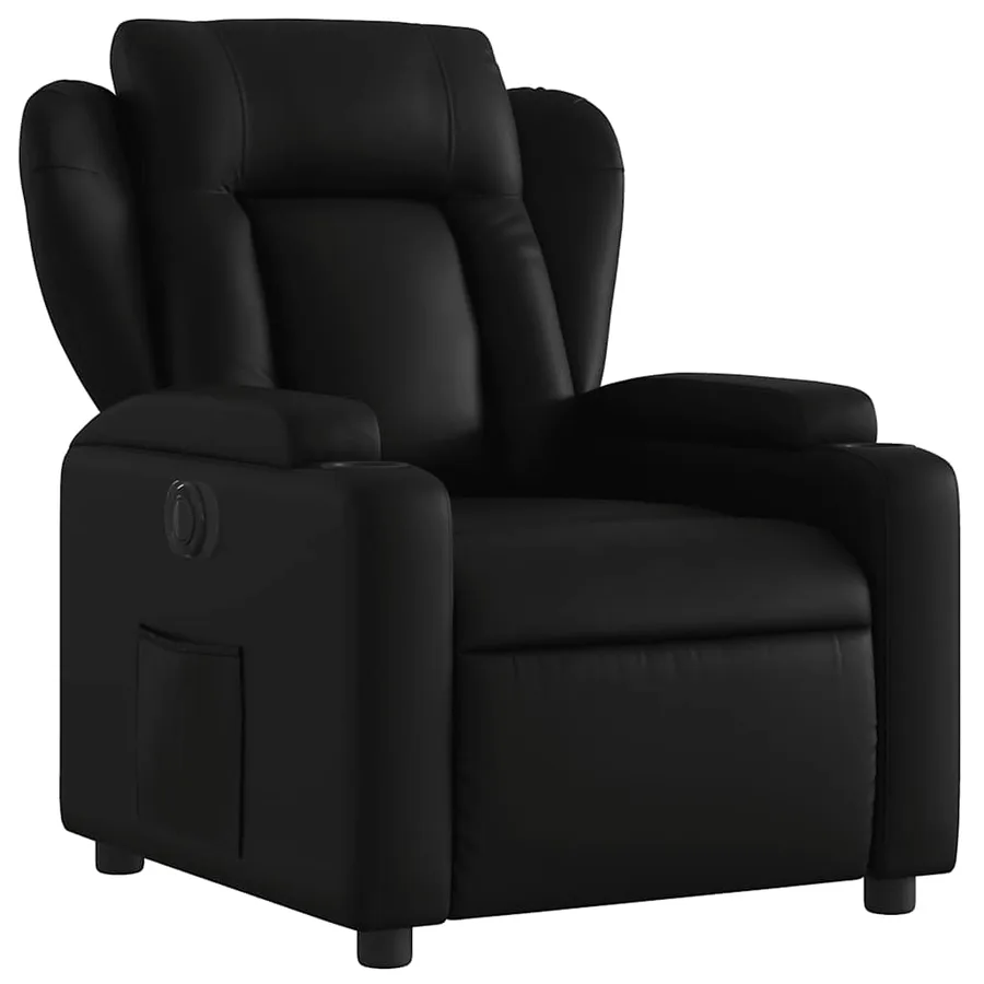 Fauteuil inclinable électrique Noir Similicuir - 4