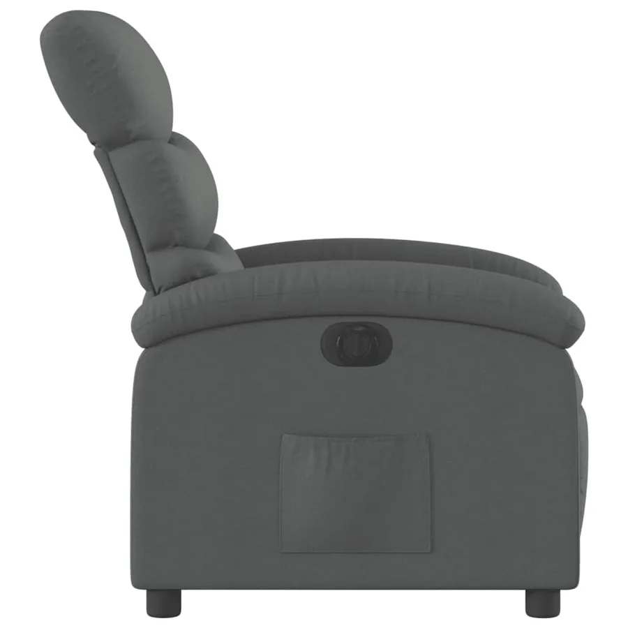 Fauteuil inclinable électrique Gris foncé Tissu - 10