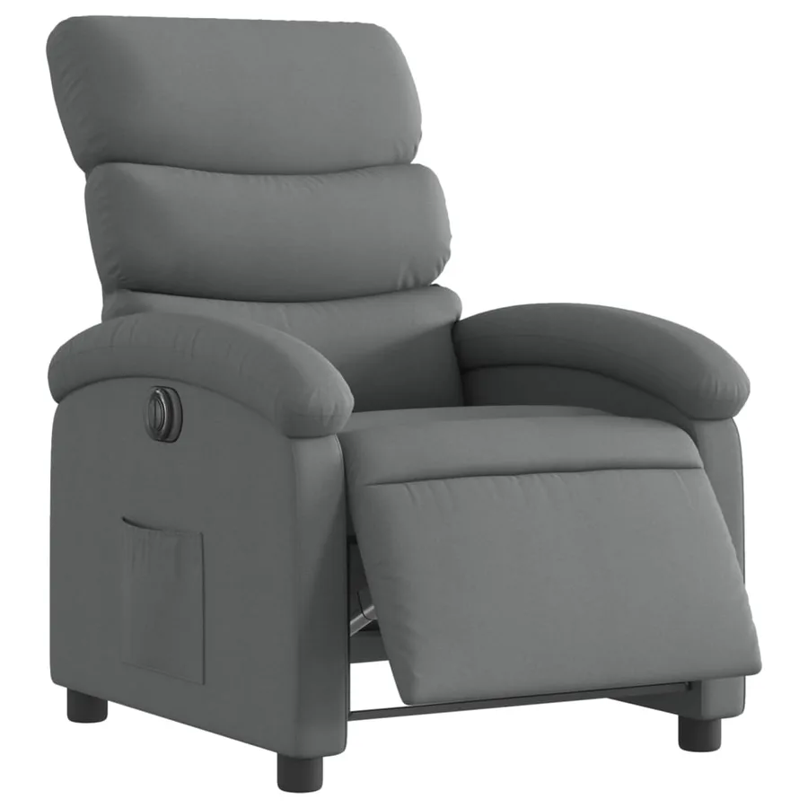 Fauteuil inclinable électrique Gris foncé Tissu - 3