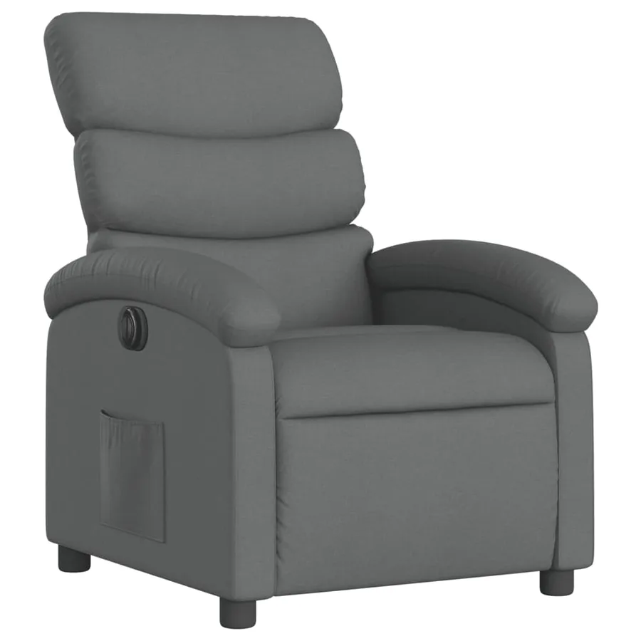 Fauteuil inclinable électrique Gris foncé Tissu - 4