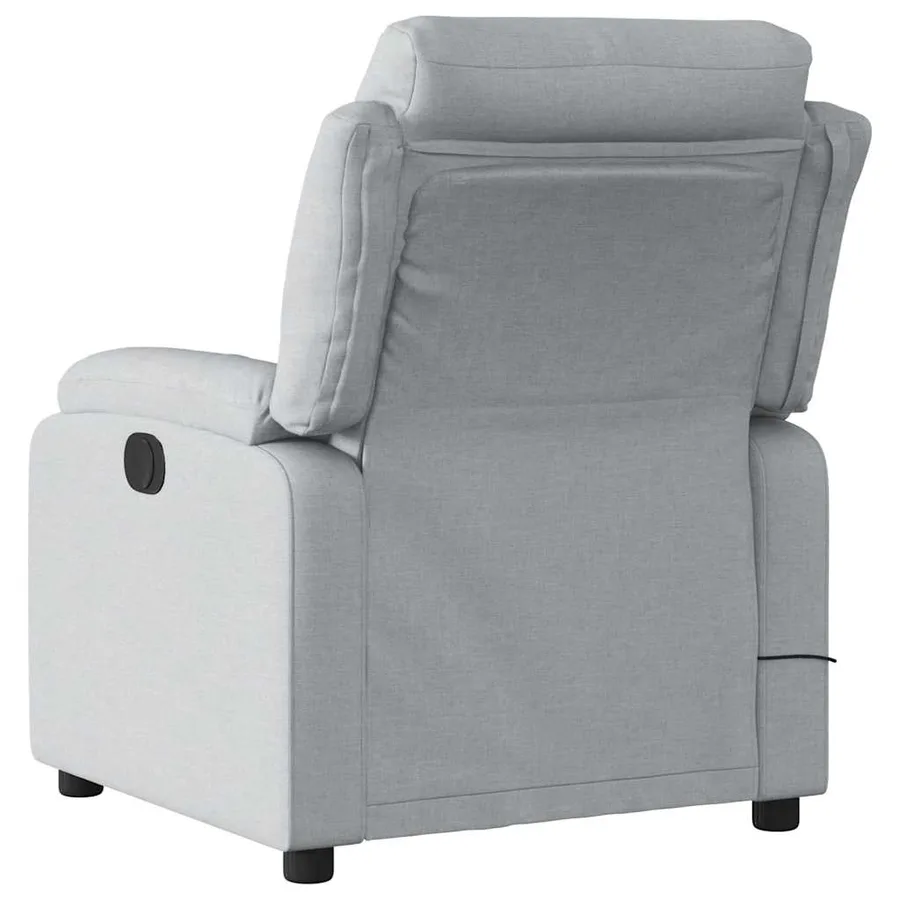 Fauteuil de massage inclinable Gris clair Tissu - 5