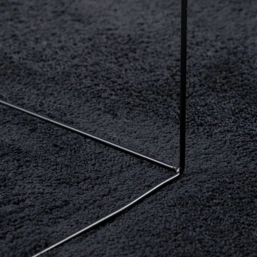 Tapis OVIEDO à poils courts noir Ø 120 cm - 8