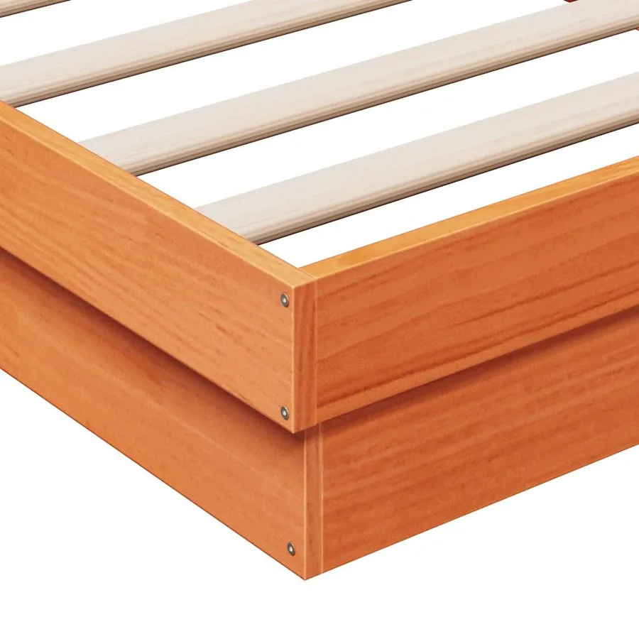 Cadre de lit à LED sans matelas 120x190 cm bois massif - 10