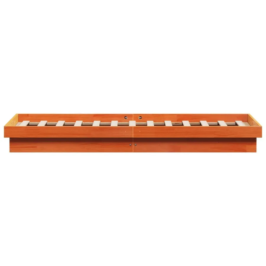 Cadre de lit à LED sans matelas 140x200 cm bois massif - 8