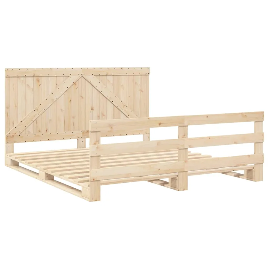 Cadre de lit sans matelas avec tête de lit 200x200 cm - 3