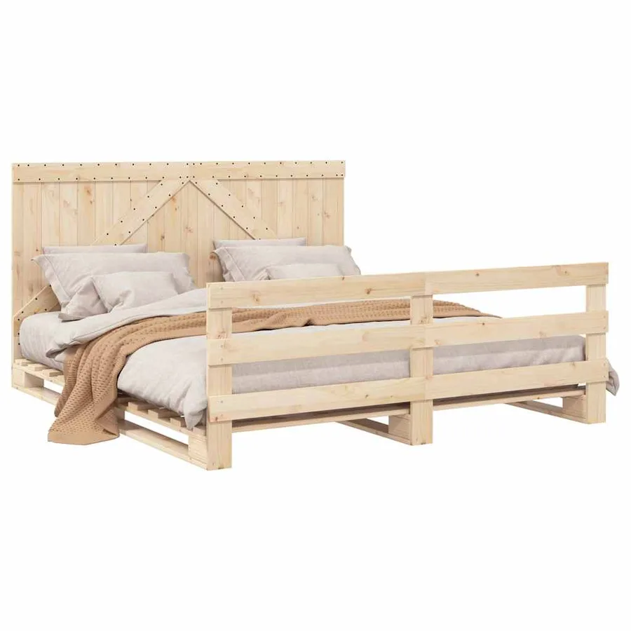 Cadre de lit sans matelas avec tête de lit 200x200 cm - 4