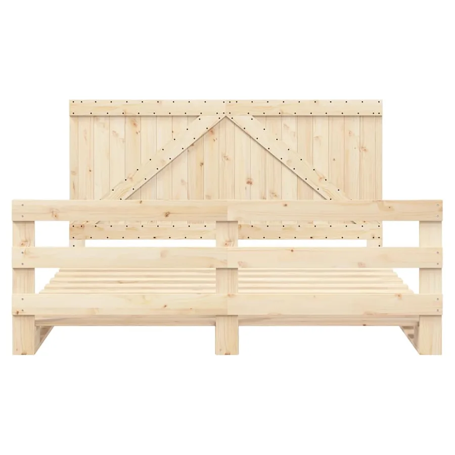 Cadre de lit sans matelas avec tête de lit 200x200 cm - 5