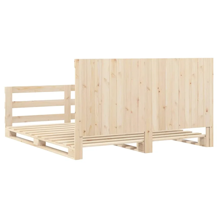 Cadre de lit sans matelas avec tête de lit 200x200 cm - 9