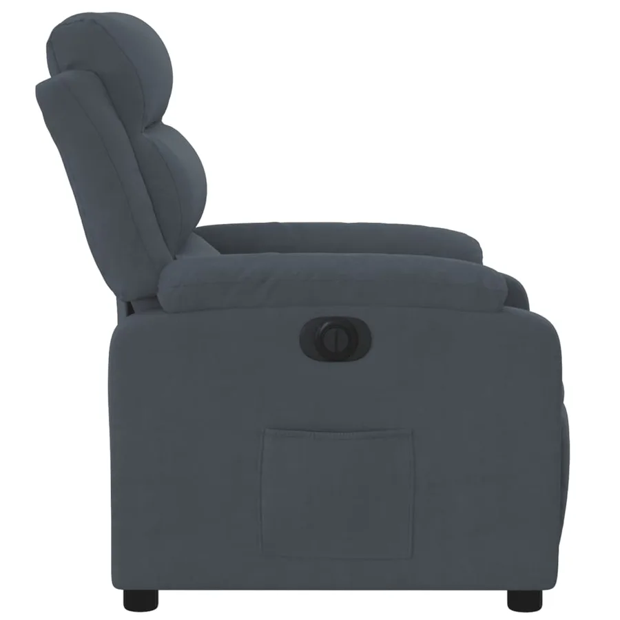 Fauteuil inclinable électrique Gris foncé Velours - 10