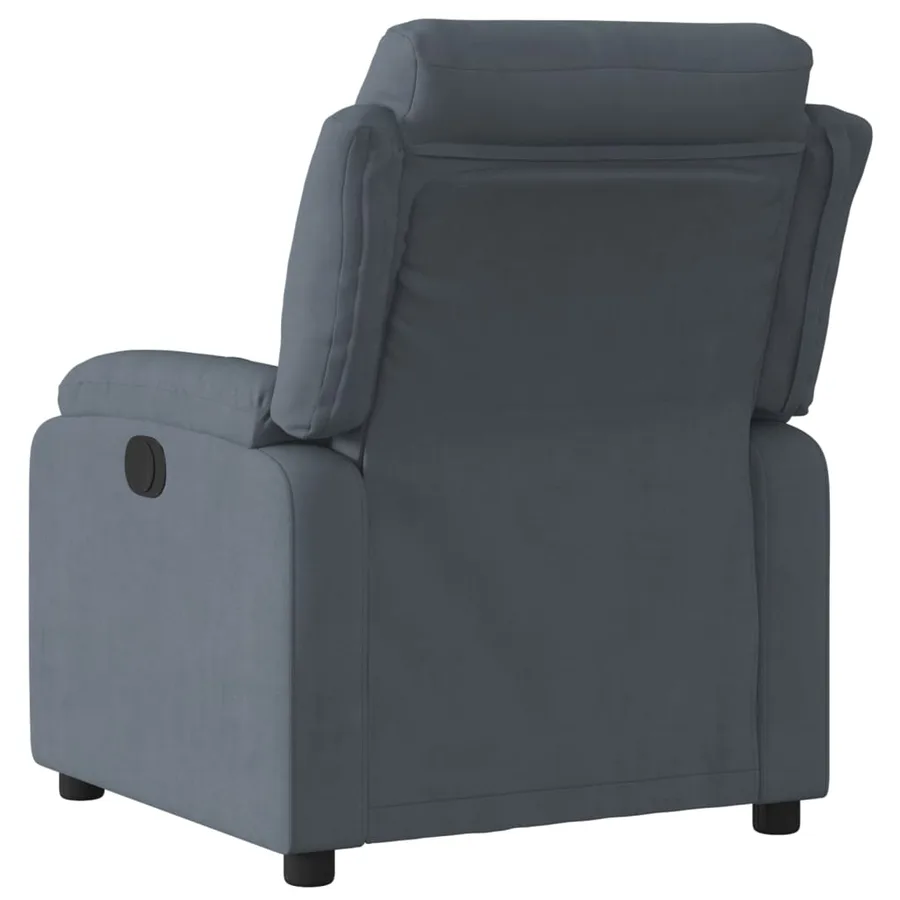 Fauteuil inclinable électrique Gris foncé Velours - 5
