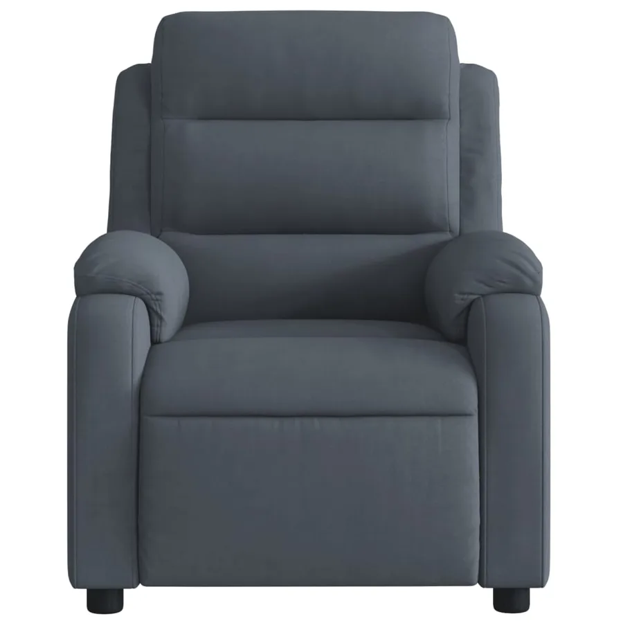 Fauteuil inclinable électrique Gris foncé Velours - 9