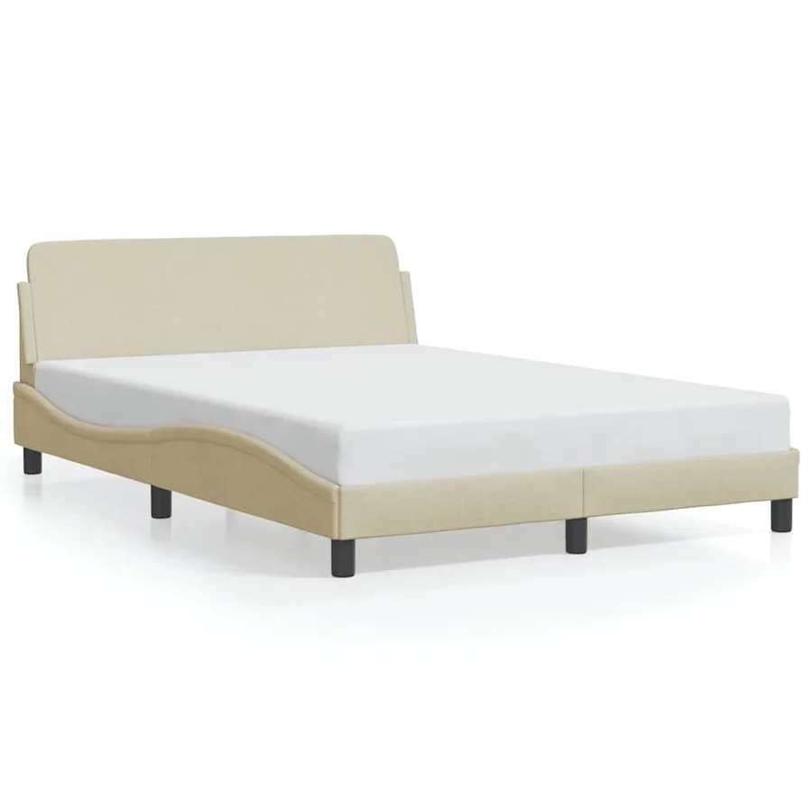 Cadre de lit Dover crème 140x200 cm tissu - 2