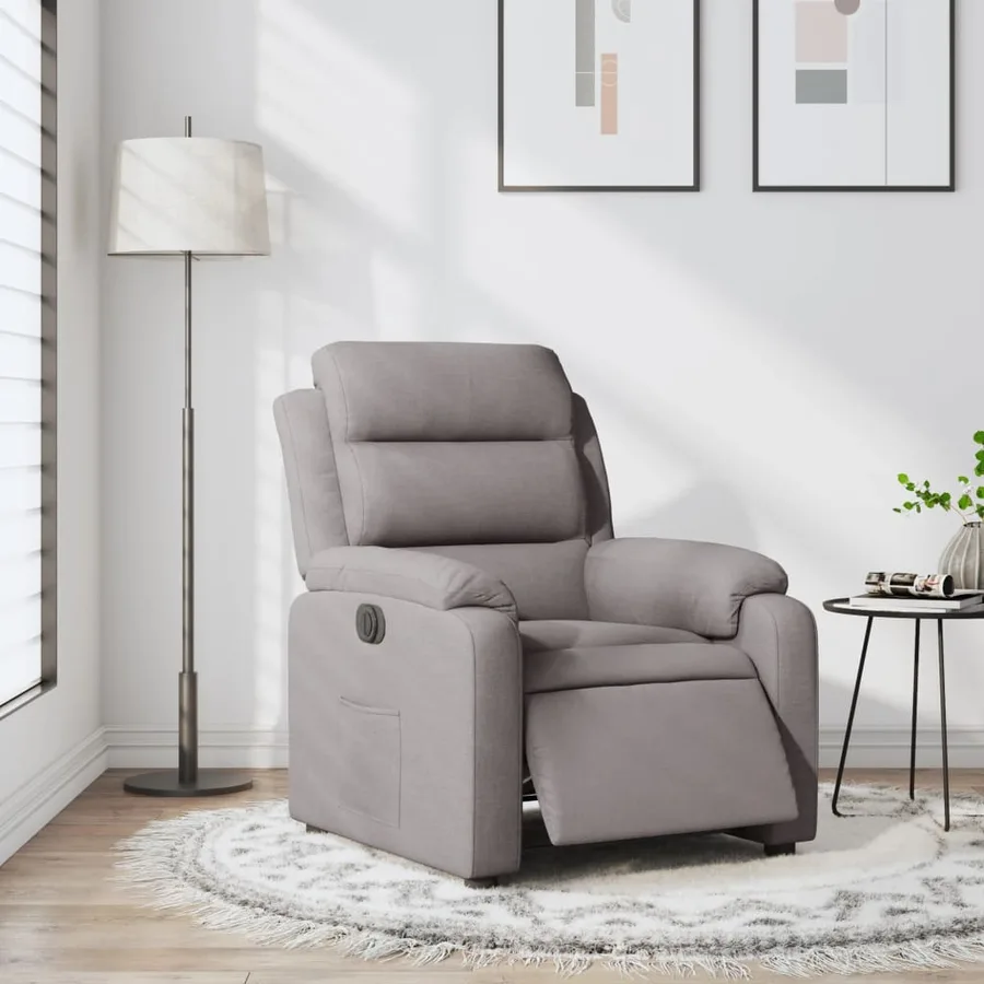 Fauteuil inclinable électrique Taupe Tissu - 15