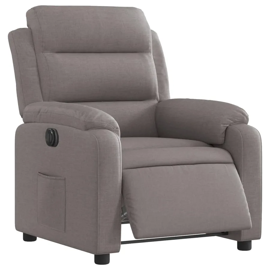Fauteuil inclinable électrique Taupe Tissu - 3