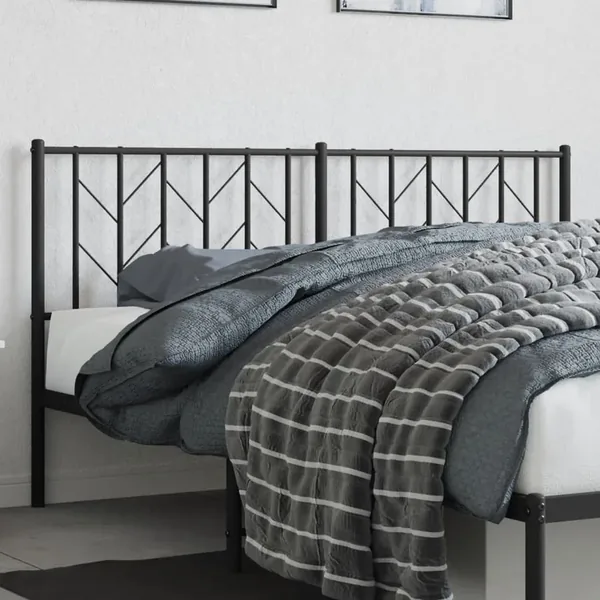 Tête de lit de remplacement métal noir 160 cm