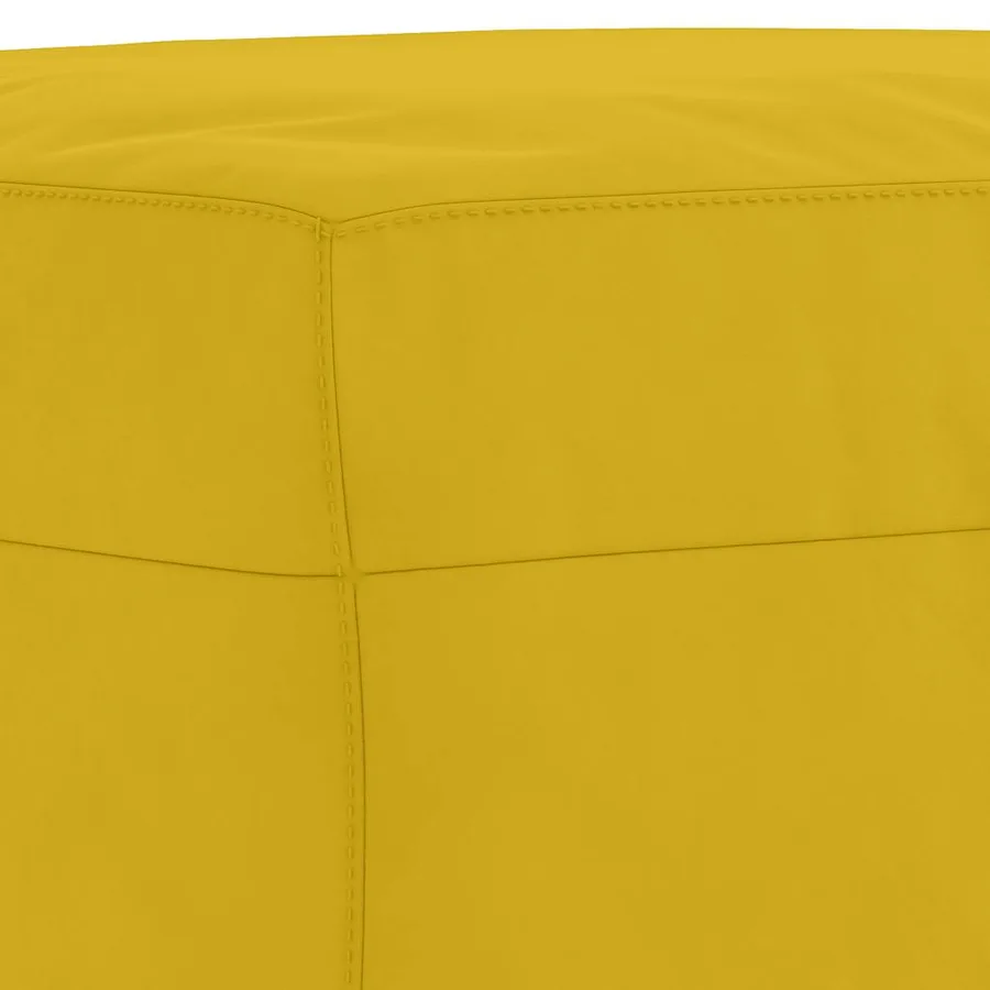 Ensemble de canapés 3 pcs avec coussins Jaune Velours - 7