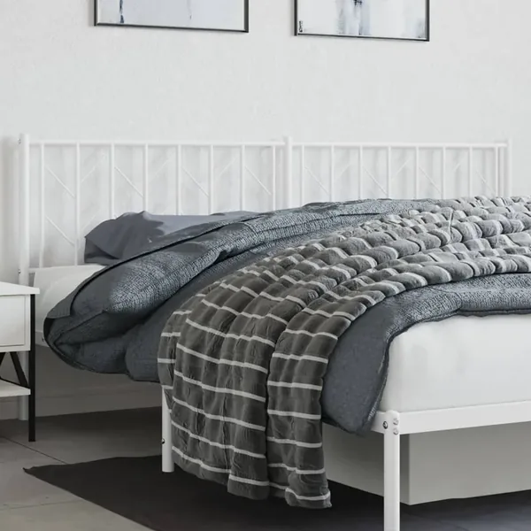 Tête de lit de remplacement métal blanc 193 cm