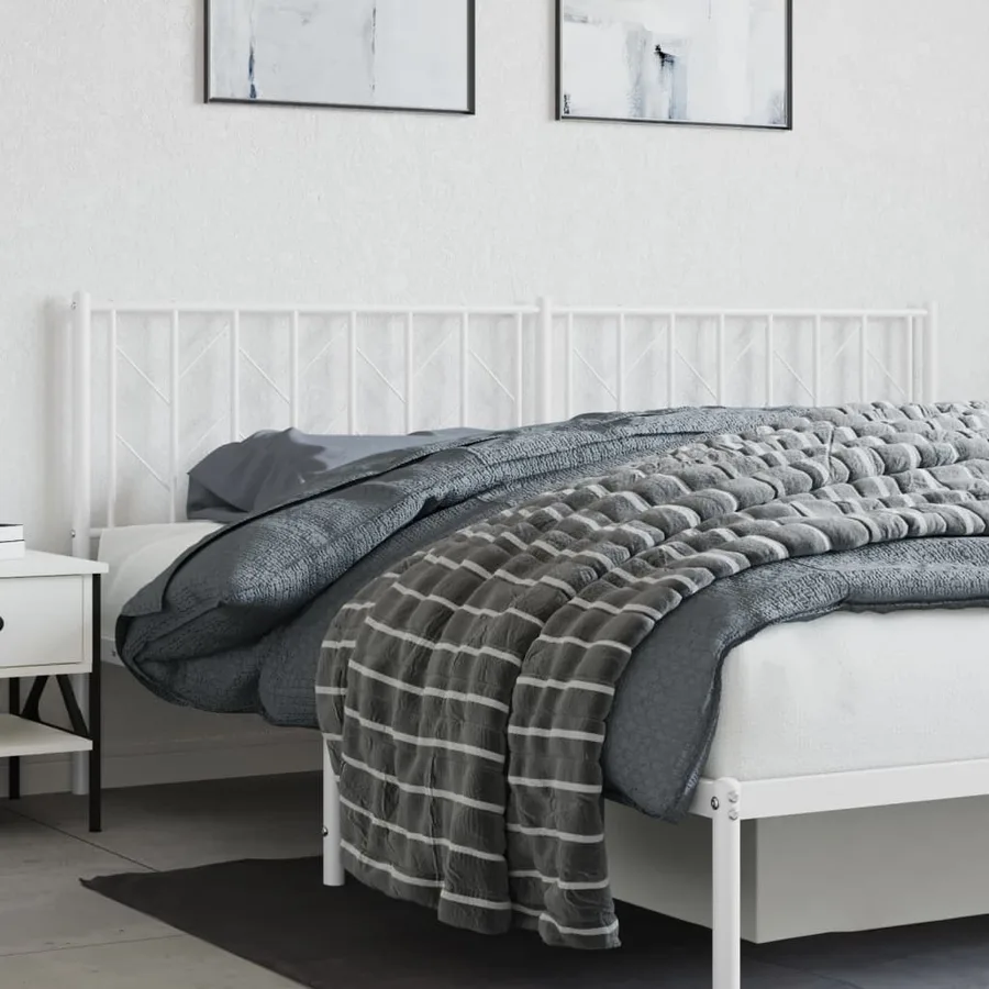 Tête de lit de remplacement métal blanc 193 cm - 3