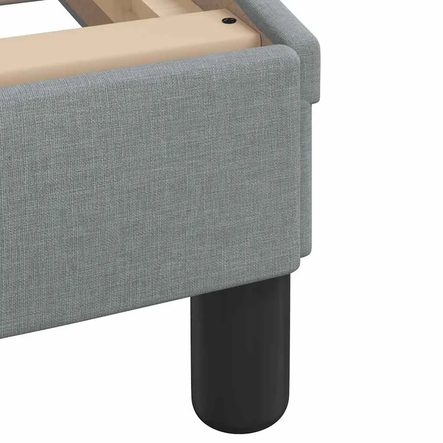 Cadre de lit Dover gris clair 100x200 cm tissu - 7