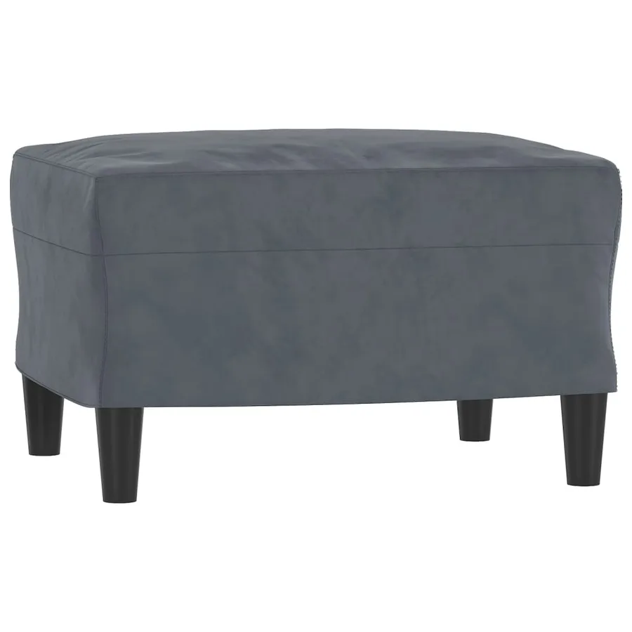 Fauteuil avec repose-pied Gris foncé 60 cm Velours - 5