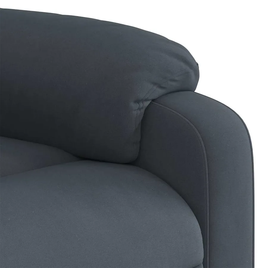 Fauteuil de massage inclinable gris foncé velours - 10