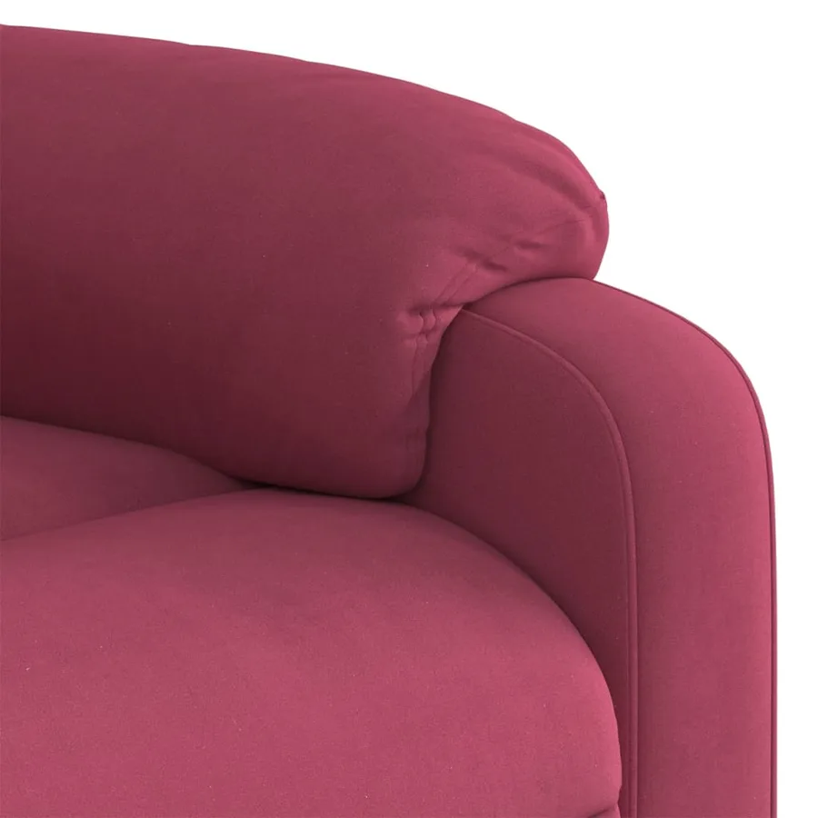 Fauteuil de massage inclinable Rouge bordeaux Velours - 10