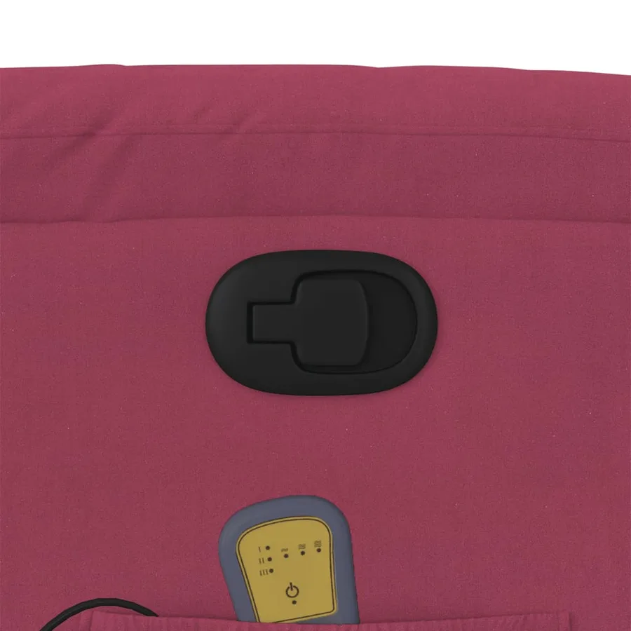 Fauteuil de massage inclinable Rouge bordeaux Velours - 11
