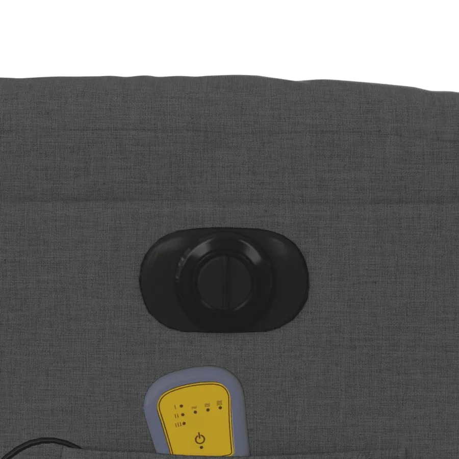 Fauteuil inclinable de massage électrique Gris foncé Tissu - 13