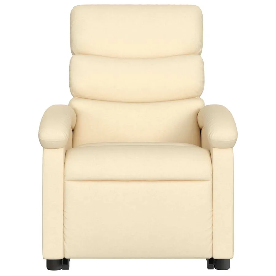 Fauteuil inclinable de massage électrique Crème Tissu - 9