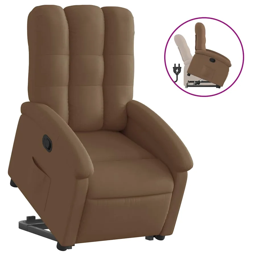 Fauteuil inclinable Marron Tissu - 2