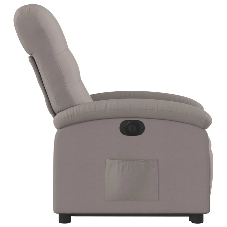 Fauteuil inclinable électrique taupe tissu - 10