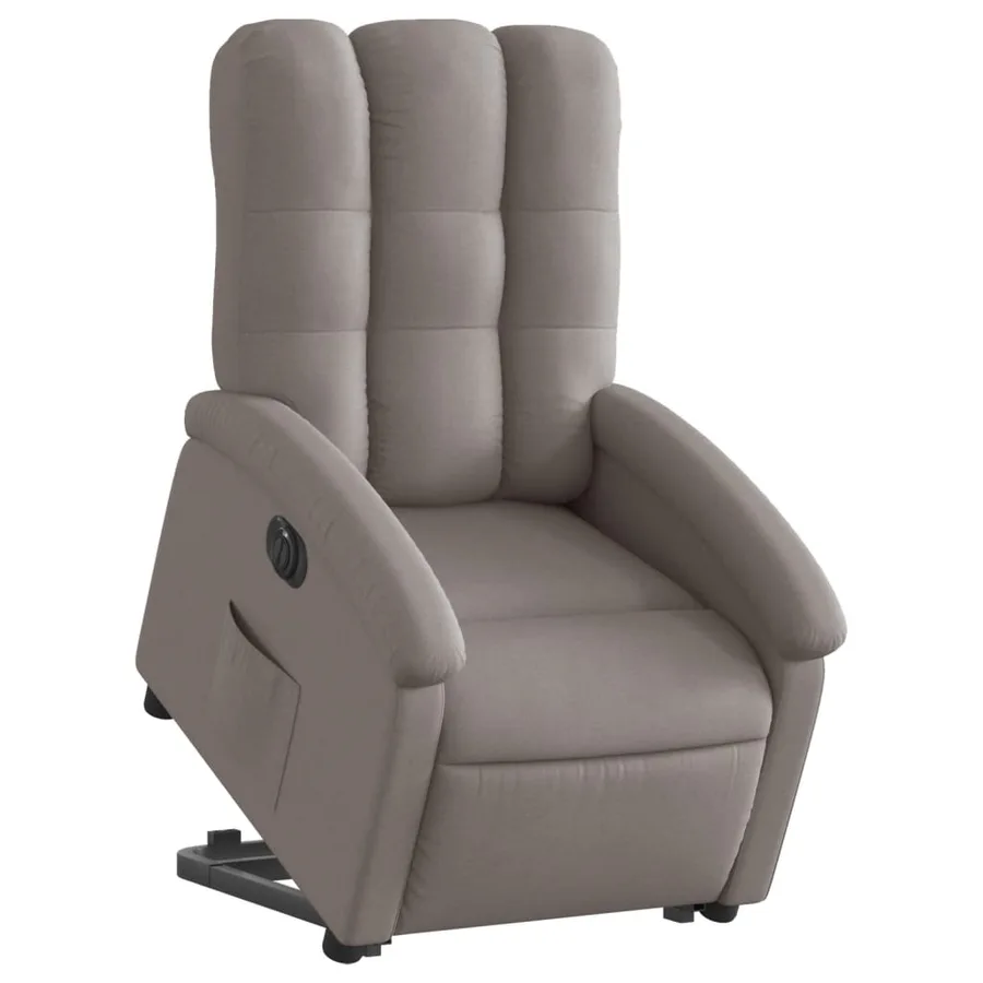Fauteuil inclinable électrique taupe tissu - 3
