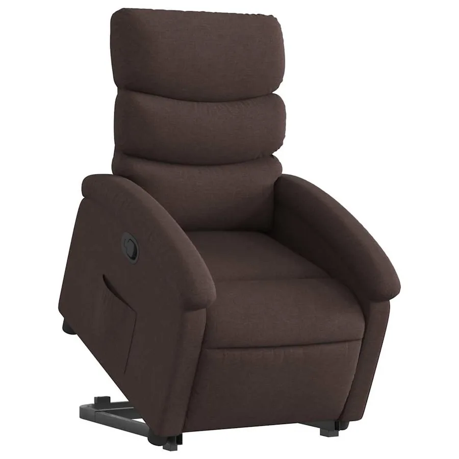 Fauteuil inclinable marron foncé tissu - 3