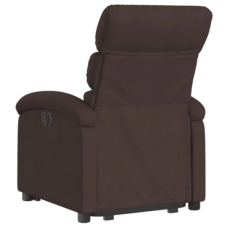 Fauteuil inclinable marron foncé tissu - 5