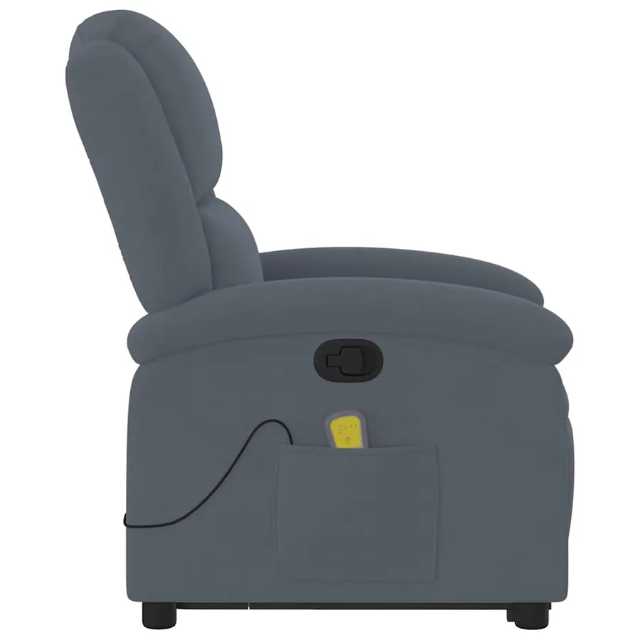 Fauteuil de massage inclinable Gris foncé Velours - 10